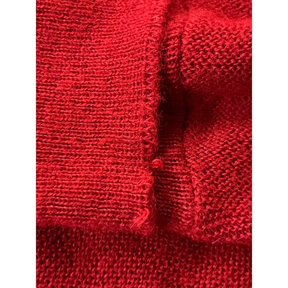Vintage Jantzen Red Cardigan Mens L USA Made 70s 80s Classic Knit Sweater Used - Picture 7 of 12